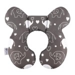 vocheer Baby Travel Pillow(Upgraded), Head and Neck Support Pillow for Pushchair, Car Seat,Stroller, Bouncer, Cotton (Elephant)