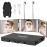 LMZNXCZ with LED Lights 3 Way Mirror for Self Hair Cutting,360 Haircuts Mirror Men for Barber Use Tools,to See Back of Head,Tri Fold with Portable Height Adjustable Telescoping Hooks