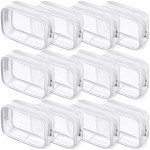Weewooday 12 Pieces Clear Makeup Bags Cosmetic Storage Bags PVC Zipper Pouches Travel Waterproof Makeup Plastic Case for Women Organizing Toiletries Traveling Bathroom(Medium,White)
