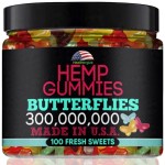 Healthergize Hemp Gummies Premium-Delicious Butterflies Gummy Bears-Fresh Fruity Flavors-Natural Candy Peace and Relaxation-for Sleep, Calm, Relax-Made in USA-100 Count