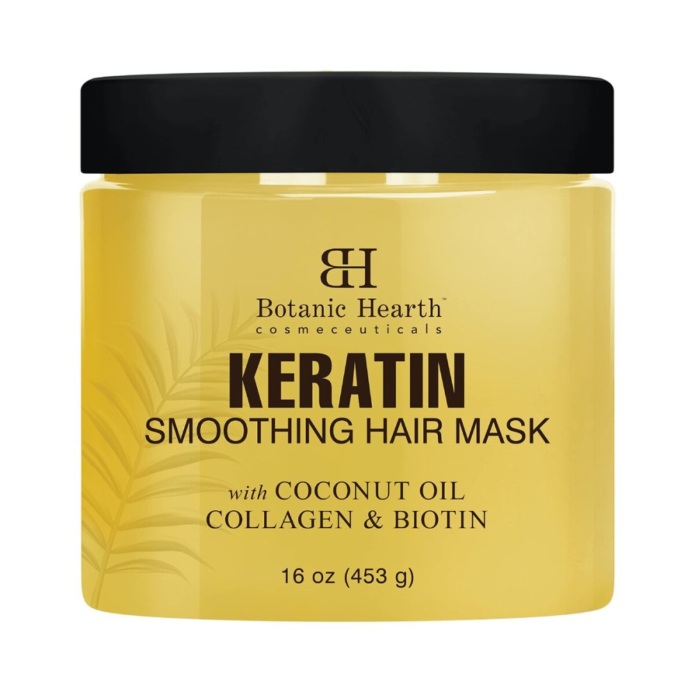 Botanic Hearth Keratin Hair Mask | Biotin, Collagen & Coconut Oil | for Dry Damaged Treated Hair | Restore, Repair, Smoothing, Conditioning & Strengthen All Hair Types | for Men & Women | 16 Oz