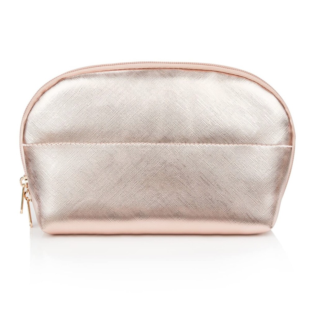 Ethereal Large Cosmetic Bag, Rose Gold Travel Makeup Bag Waterproof Makeup Organizer Bag Portable Makeup Bag Purse Small Toiletry Bag for Women