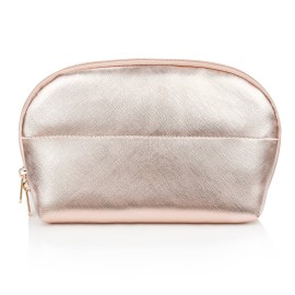 Ethereal Large Cosmetic Bag, Rose Gold Travel Makeup Bag Waterproof Makeup Organizer Bag Portable Makeup Bag Purse Small Toiletry Bag for Women