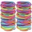 120 Pcs No Damage Elastics Hair Ties, Assorted Hair Bands Perfect for Medium to Thick Hair, Multicolor Pony tails Holders for Men, Women, Girls and Boys (4mm)