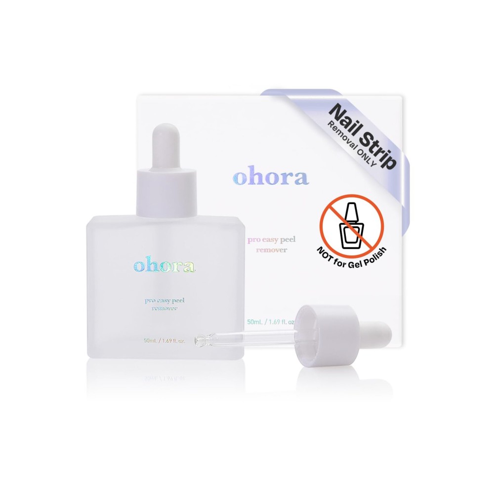 ohora Care Easy Peel Remover - Semi-Cured Gel Nail Strip Remover with Hygienic Dropper | Non-Drying, Nourishing Formula | Vegan, Cruelty-Free, and Hypoallergenic | Swiftly Removes Gel Strips