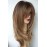 Long Layered Ombre Brown wig Synthetic Hair Fiber Highlight Multicolor brunettes Wigs for White Women (Ombre Brown)