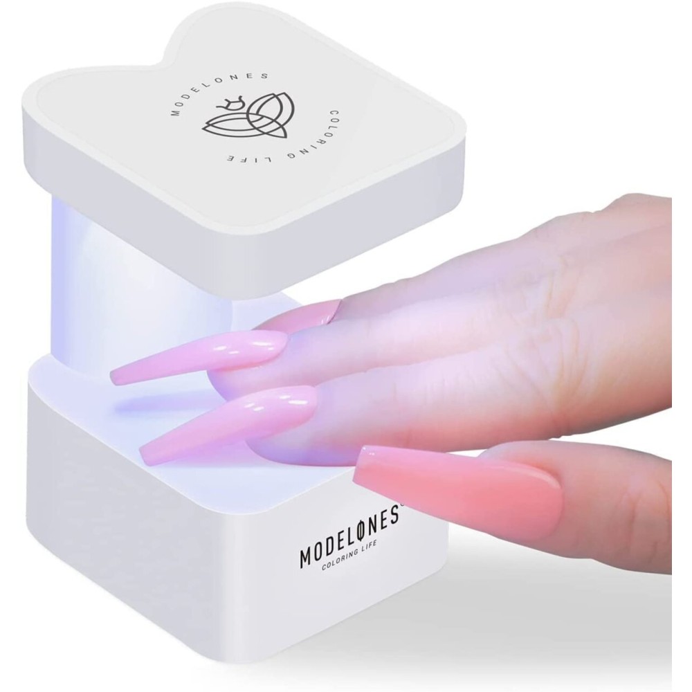 modelones Mini UV Light for Gel Nails, UV Nail Lamp, Nail Light with 2 Timers for Fast Curing Gel Polish Nails Extension, Portable LED USB Flash Cure Lamp for Travel