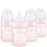 NUK Smooth Flow Anti Colic Baby Bottle, 5 oz, 4 Pack, Pink Bunnies,4 Count (Pack of 1)