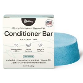 The Earthling Co. Conditioner Bar - Promote Hair Growth & Moisturize All Hair Types - Paraben & Sulfate Free, Natural Ingredients (Cool Breeze, 1.8 oz)