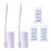 Topo Bear Disposable Toilet Brush Holder Set Toilet Wand (Pack of 2) Toilet Cleaner Scrubber with 24 Refills