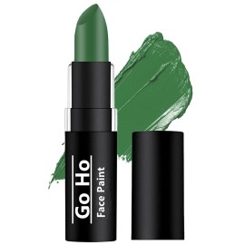 Go Ho Witch Green Cream-Blendable Stick,High Pigment Green Eye Black Face Body Paint,Hypoallergenic Camo Face Paint Stick,Safe Lipstick/Facepaint for Halloween SFX Makeup