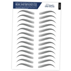 Bliss and Beyond USA | Microblading & Shading Tattoo | A combination of hair stoke and powdered brows | Non-toxic | Vegan friendly (Dramatic Las Vegas, Black)