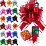 WILLBOND 20 Pieces 6 Inch Pull Bows Gift Wrapping Ribbon Pull Bows for Christmas Wedding Baskets Valentine Multicolor Wrap Accessory for Gift Present Holiday Decor(Multi Color)