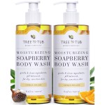 Tree to Tub Citrus Body Wash for Dry Skin & Sensitive Skin - pH Balanced Moisturizing Body Wash, Hydrating Sulfate Free Body Soap for Women & Men w/Organic Shea Butter, Aloe Vera, Natural Soapberry