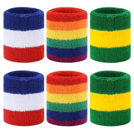 BEACE Sweatbands Sports Wristband for Men & Women - Moisture Wicking Athletic Cotton Terry Cloth Sweatband for Tennis, Basketball, Running, Gym, Working Out