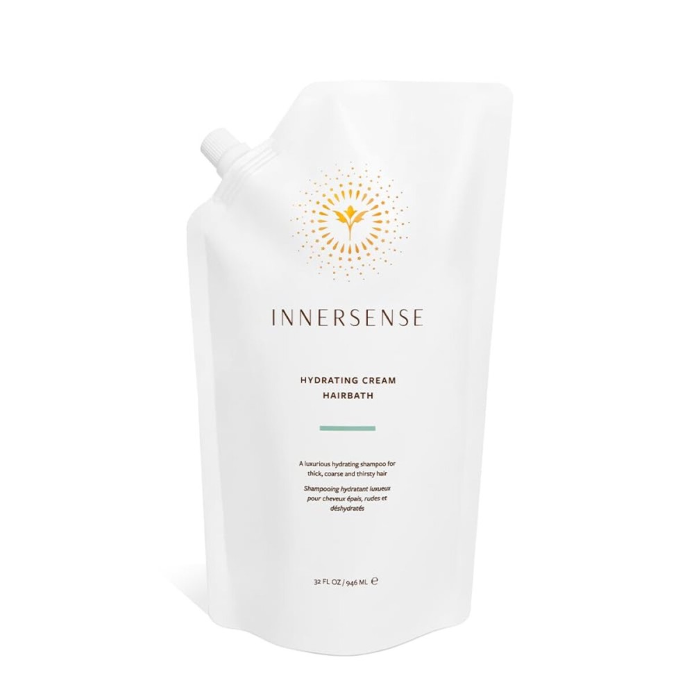 INNERSENSE Organic Beauty - Natural Hydrating Cream Hairbath Shampoo | Hydrating, Nourishing, For Dry Scalp | Non-Toxic, Cruelty-Free, Clean Haircare (32oz Refill Pouch)