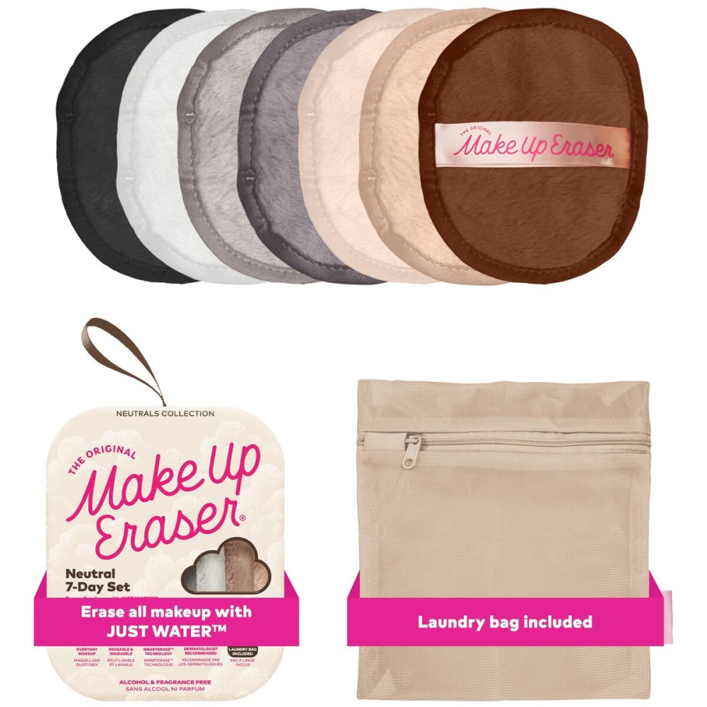 The Original Makeup Eraser 7-Day Set, Erase All Makeup with Just Water, Including Waterproof Mascara, Eyeliner, Foundation, Lipstick, Sunscreen, and More! Neutrals, 7ct.
