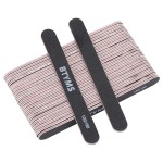 BTYMS 25 Count Nail Files for Acrylic Nails and Natural Nails 100/180 Grit Black Nail Buffers Double Sided Emery Boards Fingernail Files