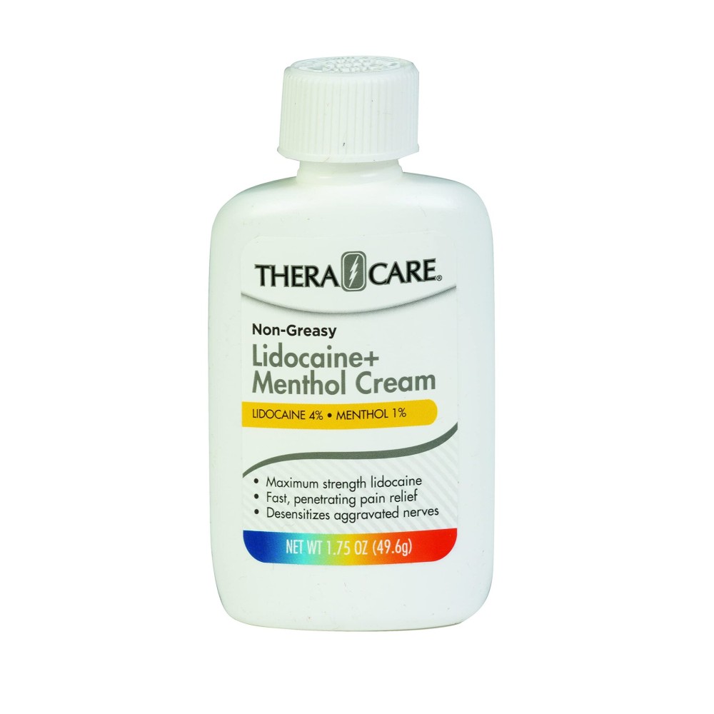 Thera|Care Maximum Strength OTC Lidocaine Cream | Numbs Away Pain | Long-Lasting Relief | Non-Greasy | 1.75 Oz