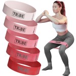 Tribe Lifting Fabric Resistance Bands for Glutes & Legs | 5 Fabric Workout Bands Set | Thick Booty Bands for Squats, Lunges, Hip Training, Physical Therapy & Home Workouts