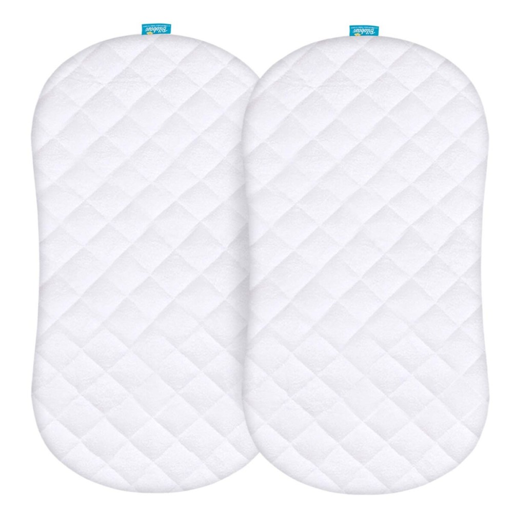 Waterproof Bassinet Mattress Pad Cover Compatible with Halo BassiNest Flex, Baby Bassinet, 2 Pack, Ultra Soft Surface, Breathable and Easy Care