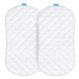 Waterproof Bassinet Mattress Pad Cover Compatible with Halo BassiNest Flex, Baby Bassinet, 2 Pack, Ultra Soft Surface, Breathable and Easy Care