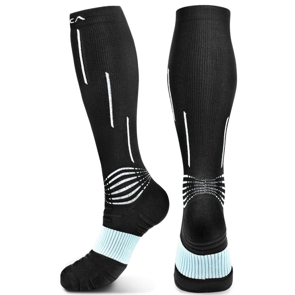 NEENCA Compression Socks, Medical Athletic Calf Socks for Injury Recovery & Pain Relief, Sports Protection-1 Pair, 20-30 mmhg