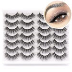 Losha Eyelashes Natural Look Faux Mink Lashes Pack Handmade Fluffy False Eyelashes 14 Pairs Eye Lashes (M809)