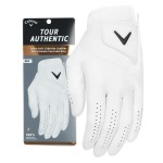 Callaway Golf Tour Authentic Glove (Standard, Large, White 2022, Worn on Left Hand)