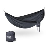 ENO DoubleNest Hammock - Lightweight, Portable, 1 to 2 Person Hammock - for Camping, Hiking, Backpacking, Travel, a Festival, or The Beach - Charcoal/Black