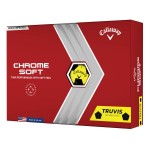Callaway Golf 2022 Chrome Soft Golf Balls, Yellow/Black Truvis