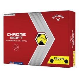 Callaway Golf 2022 Chrome Soft Golf Balls, Yellow/Black Truvis