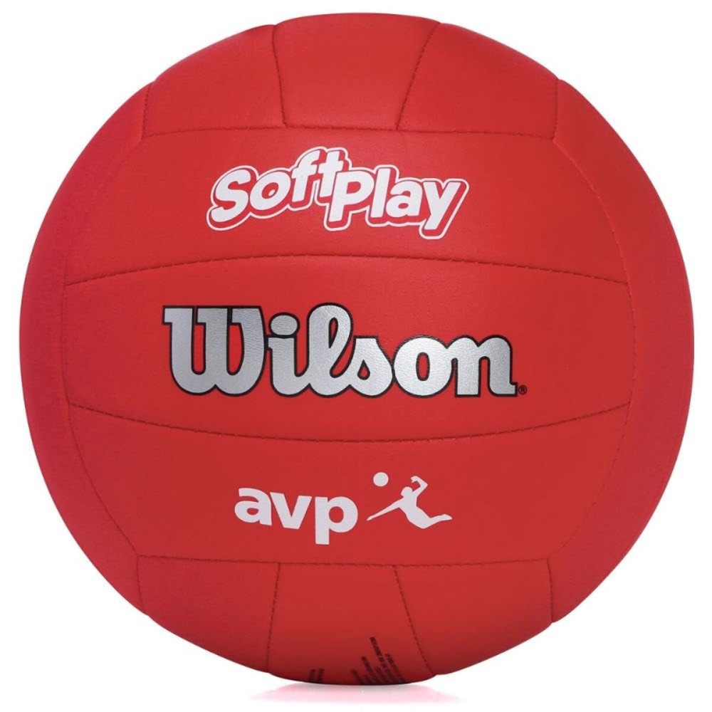 WILSON AVP Soft Play Volleyball - Official Size, Red