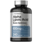 Horbach Alpha Lipoic Acid 600mg | 240 Capsules | with Biotin Optimizer | Non-GMO and Gluten Free Supplement