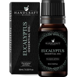 Handcraft Blends Eucalyptus Essential Oil - 0.33 Fl Oz - 100% Pure and Natural - Premium Grade Essential Oil for Diffuser and Aromatherapy, Skin, Massage, Candle and Soap Making Fragrance