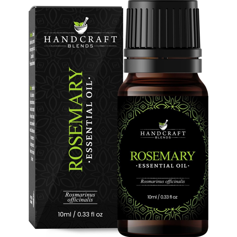 Handcraft Blends Rosemary Essential Oil - 0.33 Fl Oz - 100% Pure and Natural - Premium Grade Essential Oil for Diffuser and Aromatherapy, Skin, Massage, Candle and Soap Making Fragrance