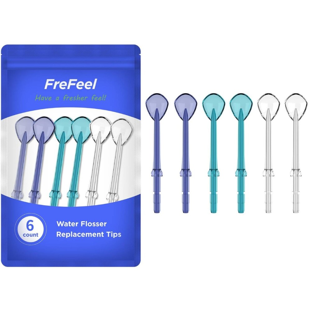 Replacement Heads for Waterpik, Replacement Picks for Water Pik Water Flosser (6 Tongue Cleaner Tips)