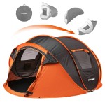 EchoSmile Instant Pop Up Camping Tent, 2/4/6 Person, Easy Setup Tent, Water Resistant Dome, Portable with Carry Bag