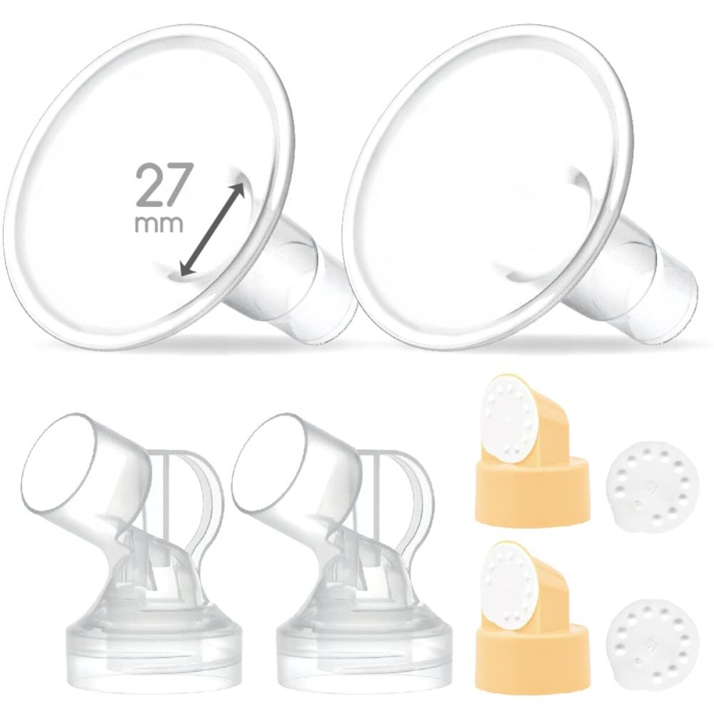 Maymom MyFit Pump Parts 27mm Compatible with Medela Breast Pump Parts Flange Use on Medela Pump in Style Personalfit Connector