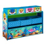 Baby Shark Deluxe 9 Bin Design and Store Toy Organizer by Delta Children, Greenguard Gold Certified
