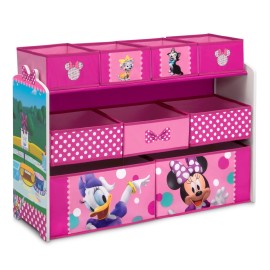 Disney Minnie Mouse Deluxe 9 Bin Design and Store Toy Organizer by Delta Children, Greenguard Gold Certified
