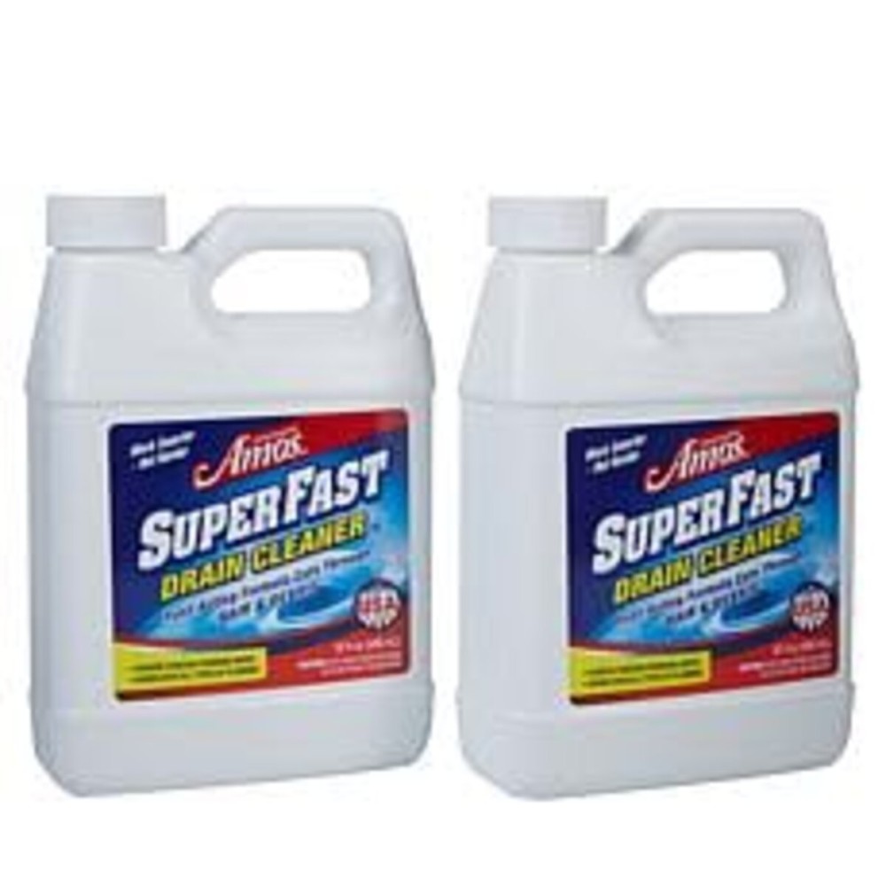 2 Pack Professor Amos Superfast Drain Cleaner Clears Clogs in Minutes Dissolves Hair, Grease & Grime Superfast!