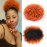 Yinmei Baibian Ombre Orange Afro Puff Drawstring Ponytails for Black Women Kinky Curly High Puffs Synthetic Bun Hair Pieces Updo Clip in on Hairpieces(1B/Orange)