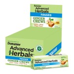 From the Makers of Dramamine, Advanced Herbals, Ginger Chews, Nausea Relief Soft Chews Lemon-Honey-Ginger, 6 Count, 12 Pack