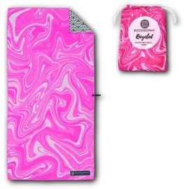 ECCOSOPHY Microfiber Beach Towel Made From Recycled Plastic Bottles - 71x35 Inch Quick Dry Pool Towel - Large Sand Free Oversized Travel Towel With Pouch (Bahamas)