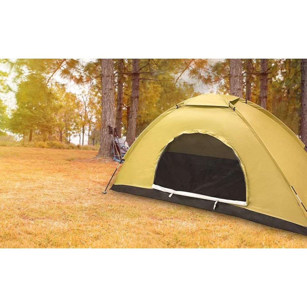 Sutekus Single Tent Camouflage Patterns Camping Tent Backpacking Tent for Camping Hiking Outdoor Equipment (Single - Khaki)