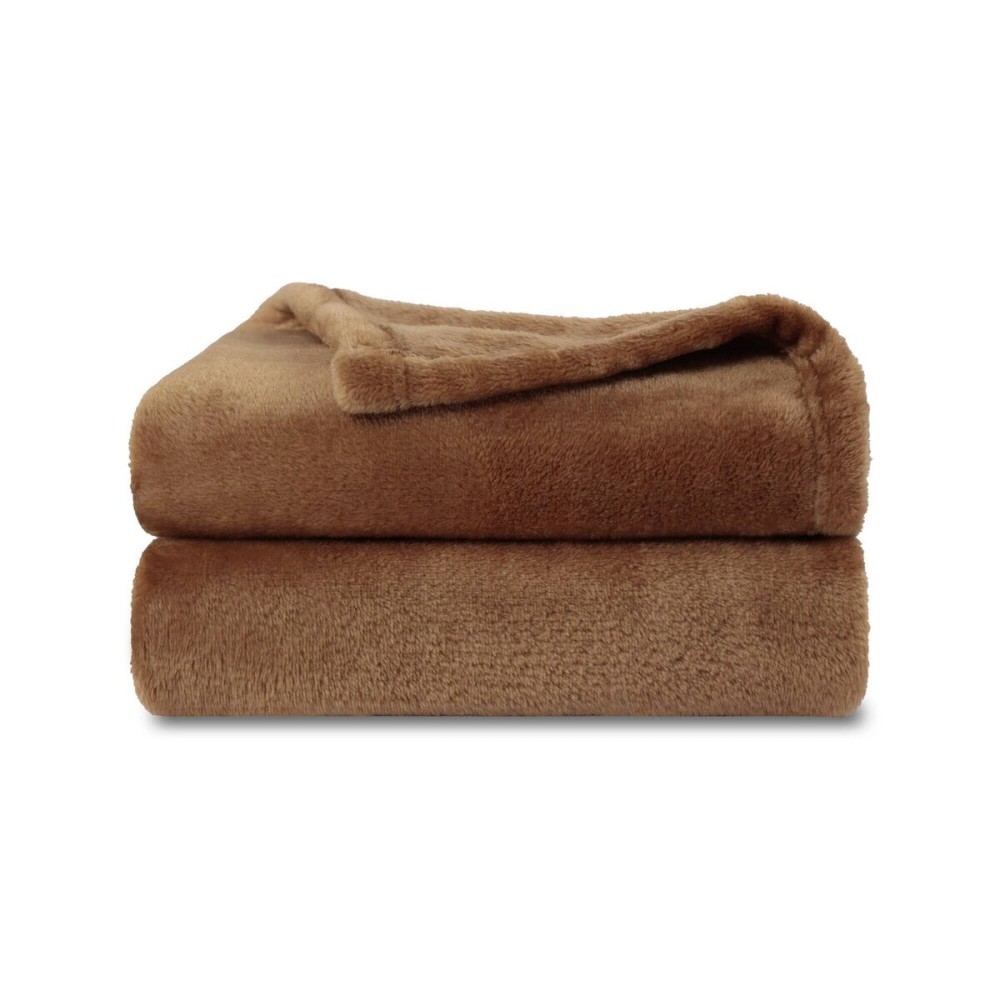 NANPIPER Baby Blankets, Super Soft Fleece Fuzzy Blanket for Toddler, Luxury Cozy Lightweight Microfiber Plush Blanket-Throw Size 30x40,Coffee Brown Small