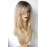 Long Layered Shoulder Length Blonde with white highlight wig Synthetic Hair Multicolor Wigs for White Women (Blonde with White Highlight)