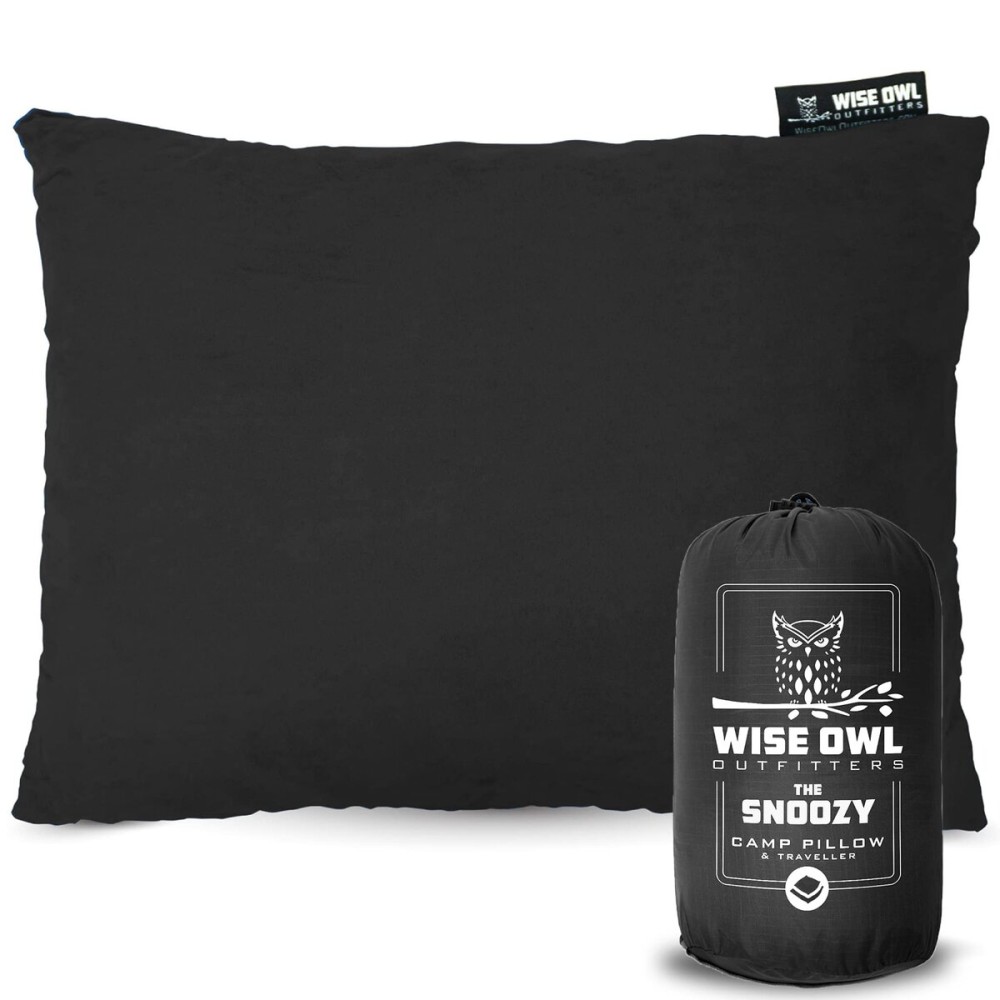 Wise Owl Outfitters Camping Pillow - Memory Foam Travel Pillow for Airplane Sleeping, Hiking, Backpacking & Outdoor Use - Small & Portable for Adults, Car, Camp & Tent