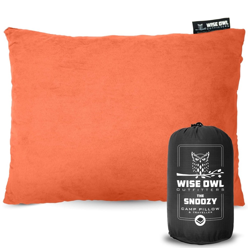 Wise Owl Outfitters Camping Pillow - Memory Foam Travel Pillow for Airplane Sleeping, Hiking, Backpacking & Outdoor Use - Small & Portable for Adults, Car, Camp & Tent